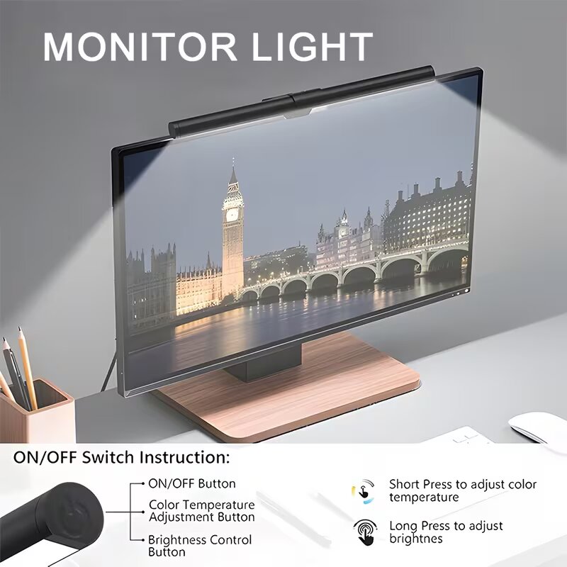 Pc Gaming Yellow - RGB LED Monitor Light Strip Stepless