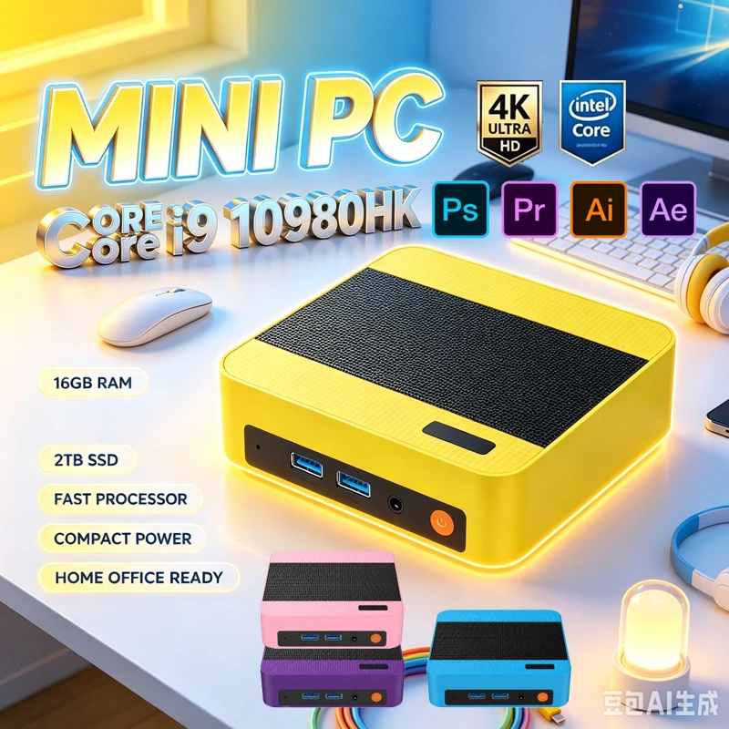 Pc Gaming Yellow - Light Yellow Mini PC Intel I9-10980HK,Win11