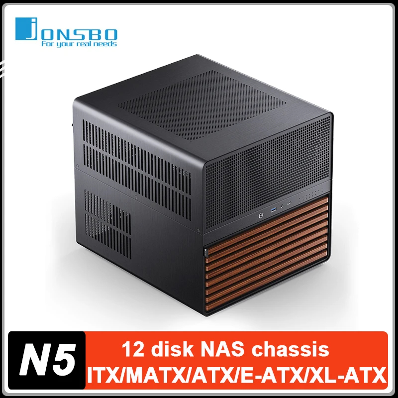 Atx Power Supply - JONSBO N5 Black NAS Case 12