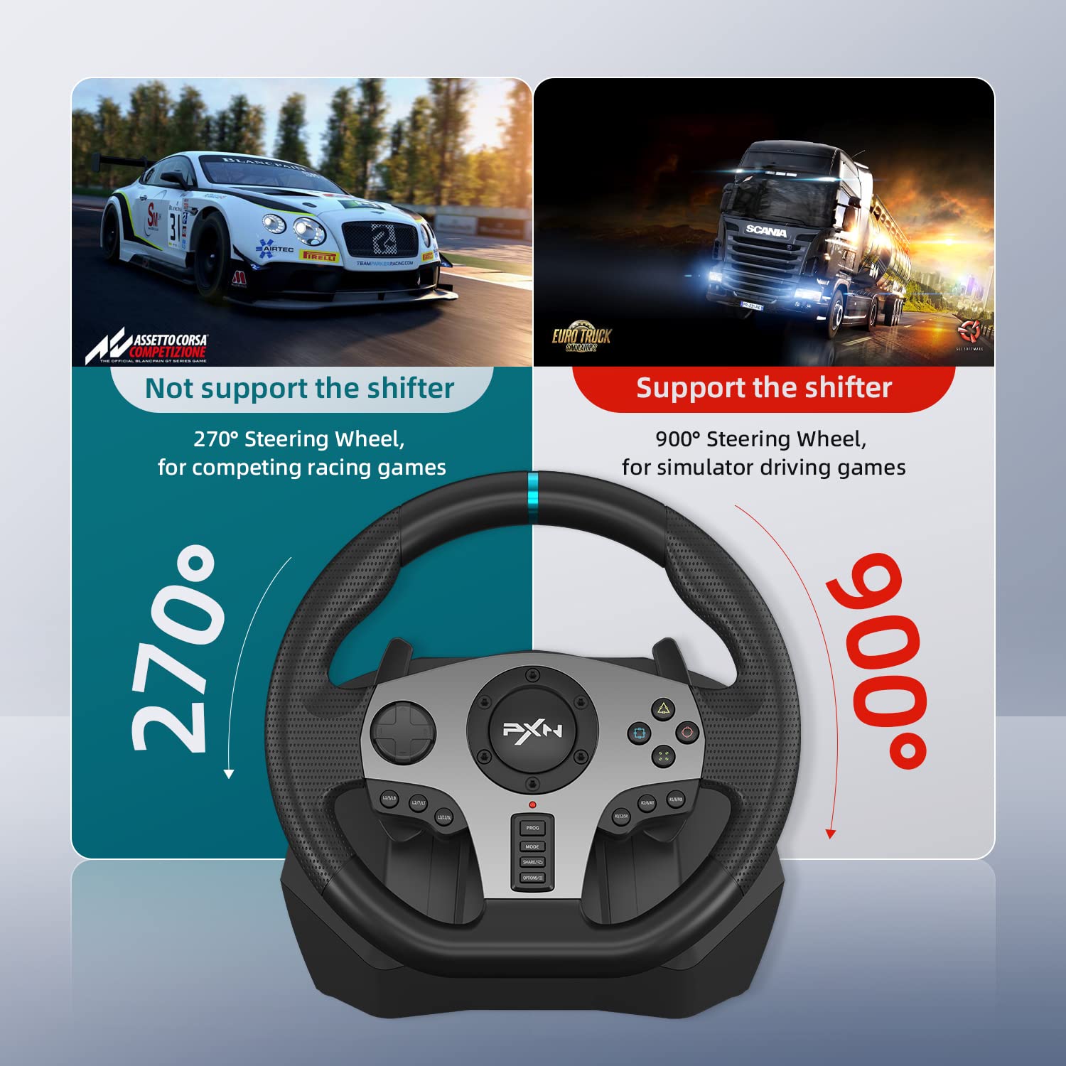 PXN V9 Volante PC Steering Whe - Pc Gaming Xgear recension och pris