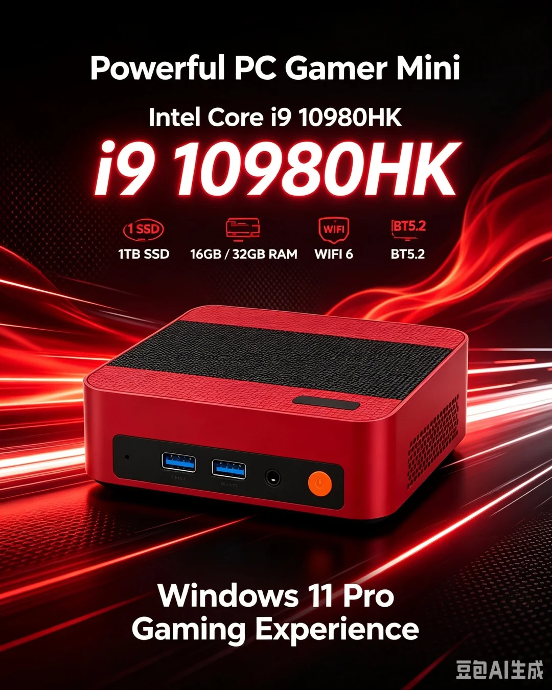 Light Yellow Mini PC Intel I9- - Pc Gaming Yellow recension och pris
