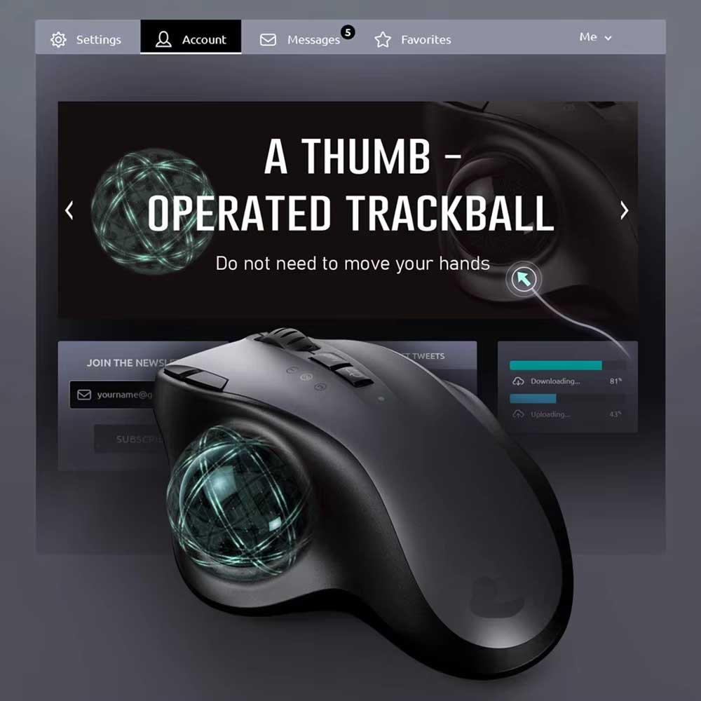 Jomaa Trackball Mouse Bluetoot - Pc Gaming X3D recension och pris